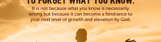 Forget What You Know