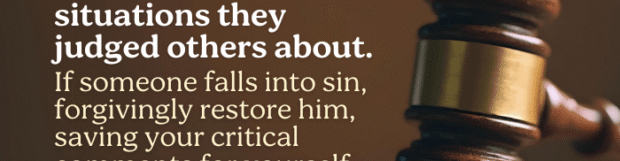 Why We Do Not Judge – 2