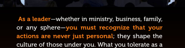 The Responsibility Of Leadership